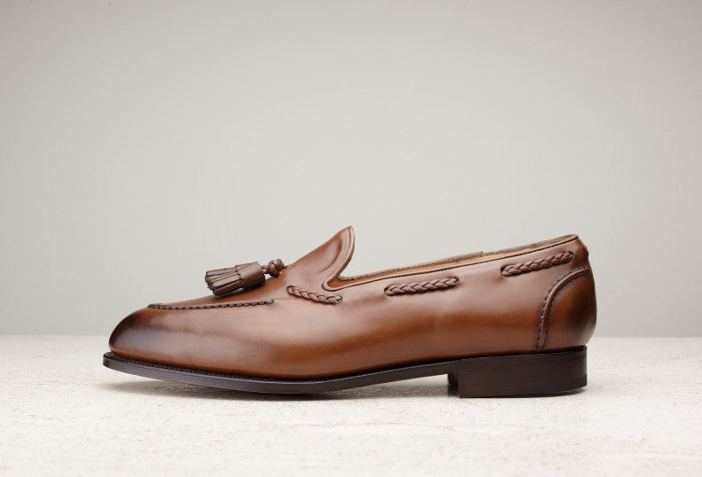 Belgravia Tassel Loafer 184 - Dark Oak Antique Calfskin