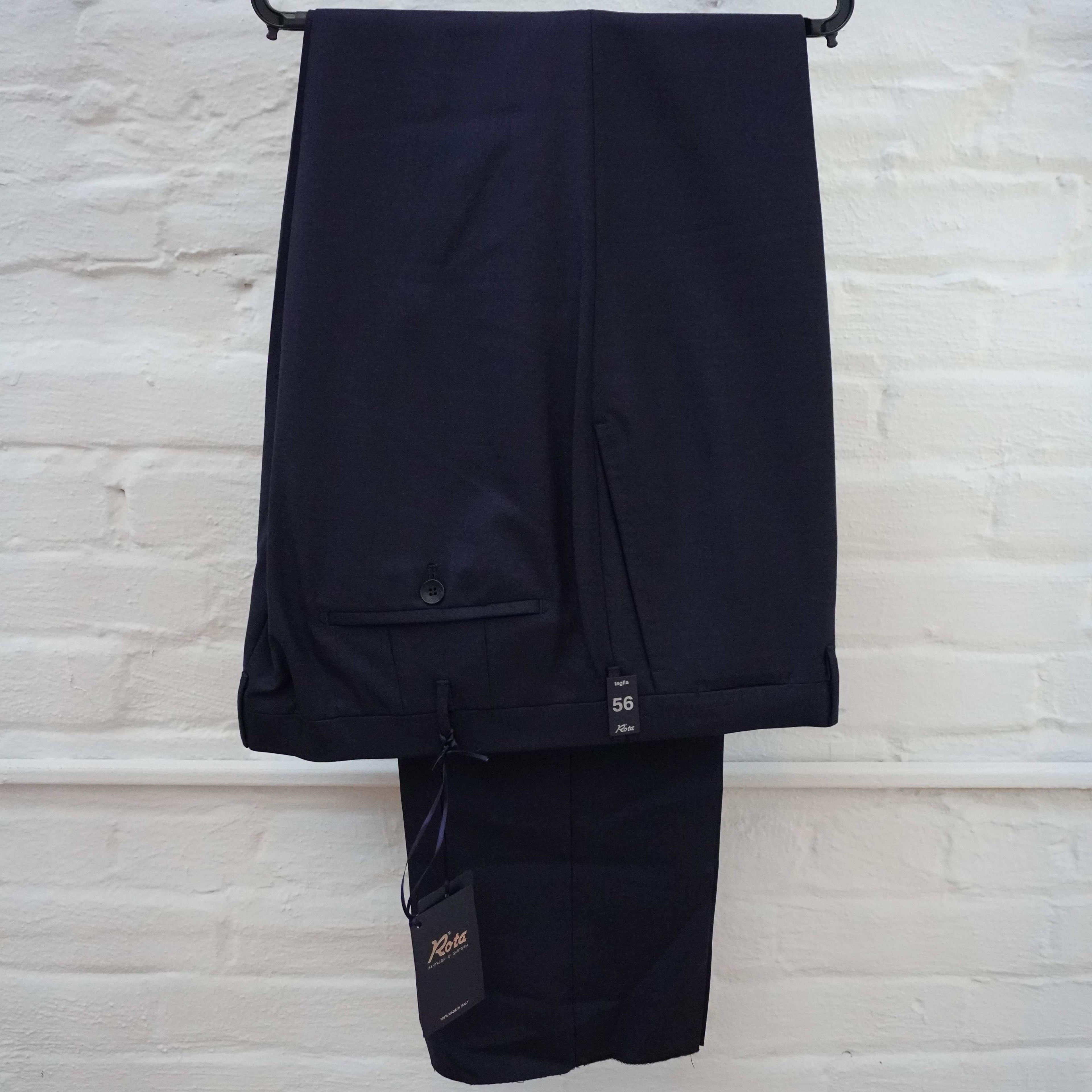Dress Trouser - Blue Worsted Wool