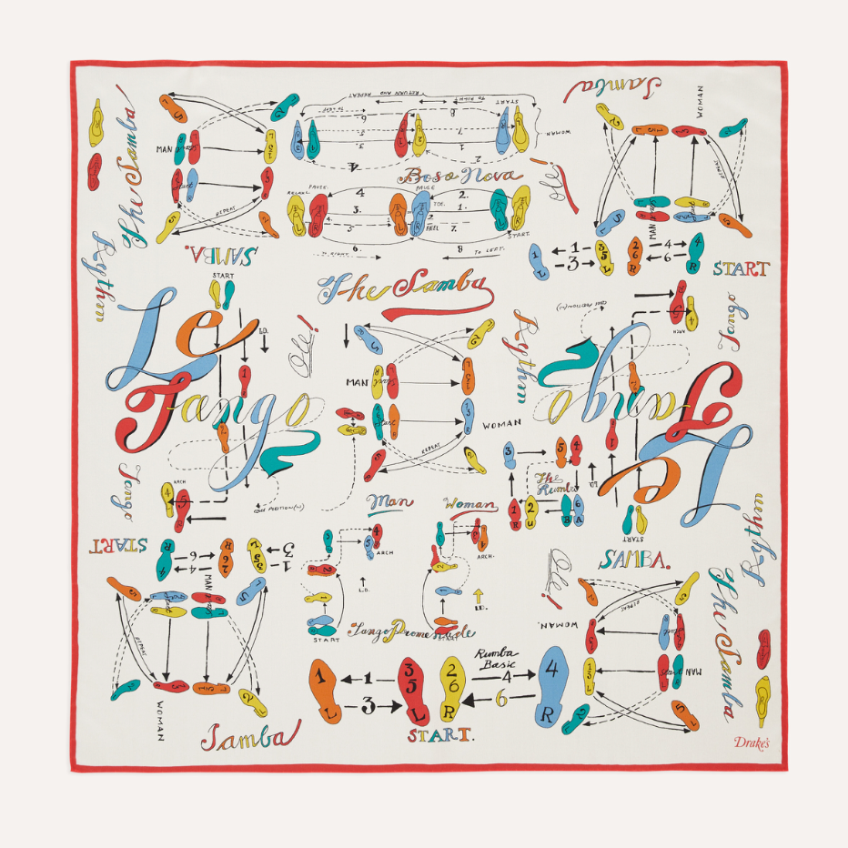 Dance Steps Silk Bandana