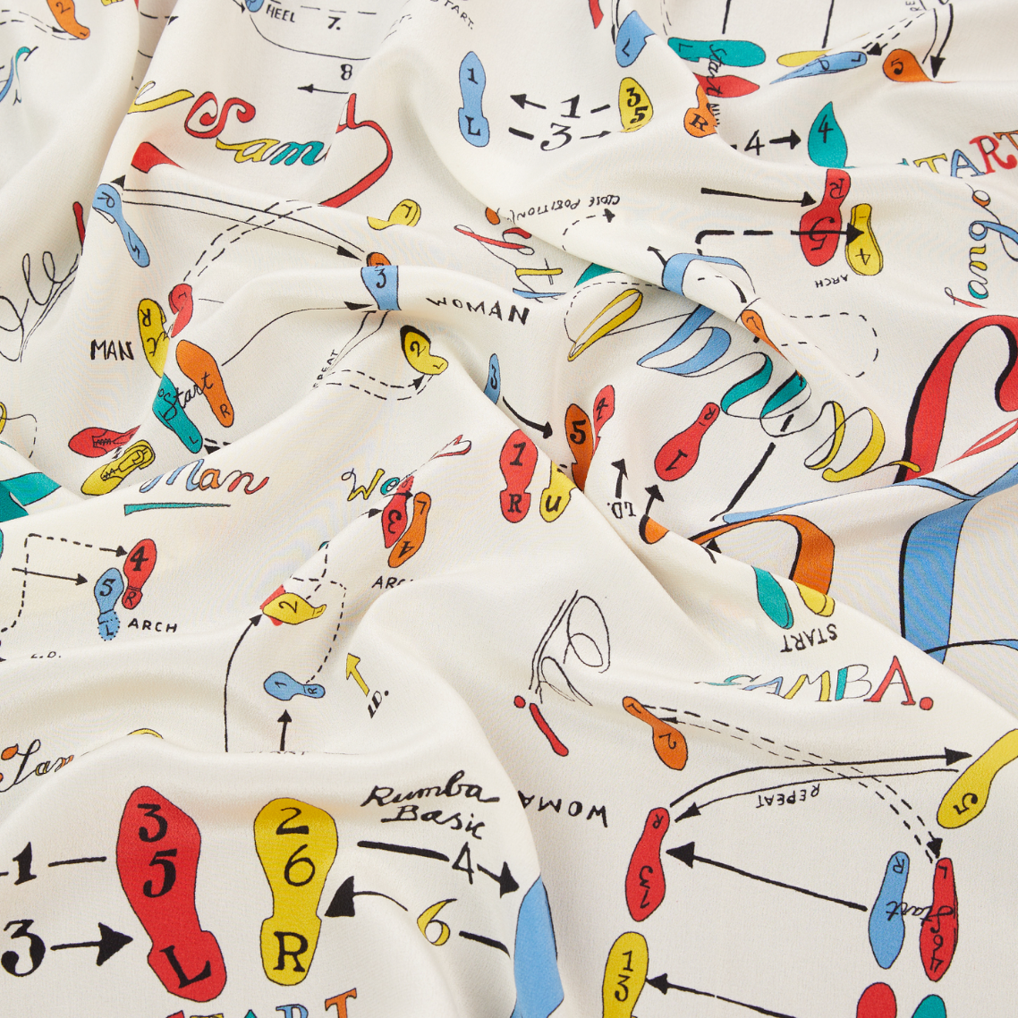 Dance Steps Silk Bandana