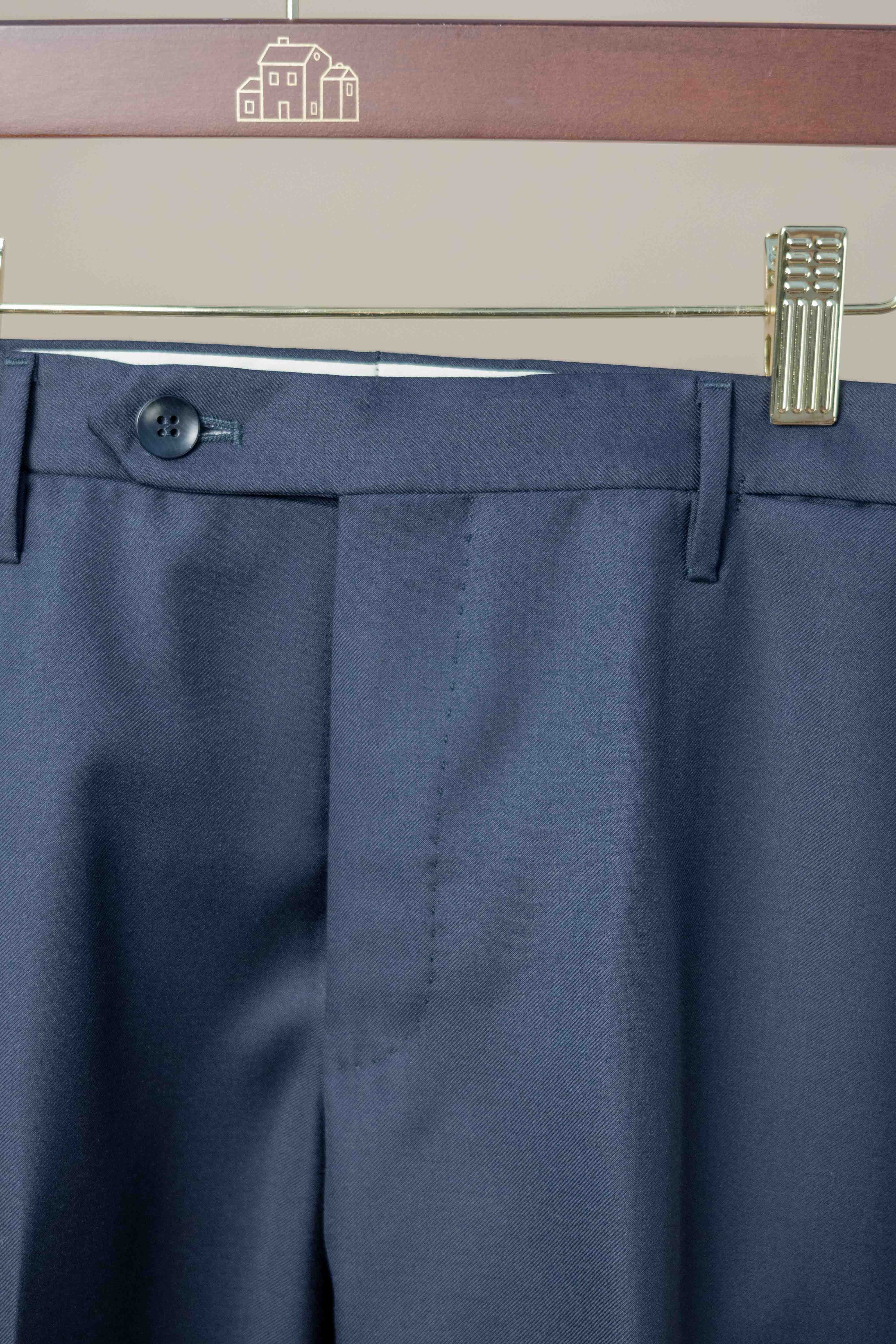 Dress Trouser - Navy Summer Worsted Wool