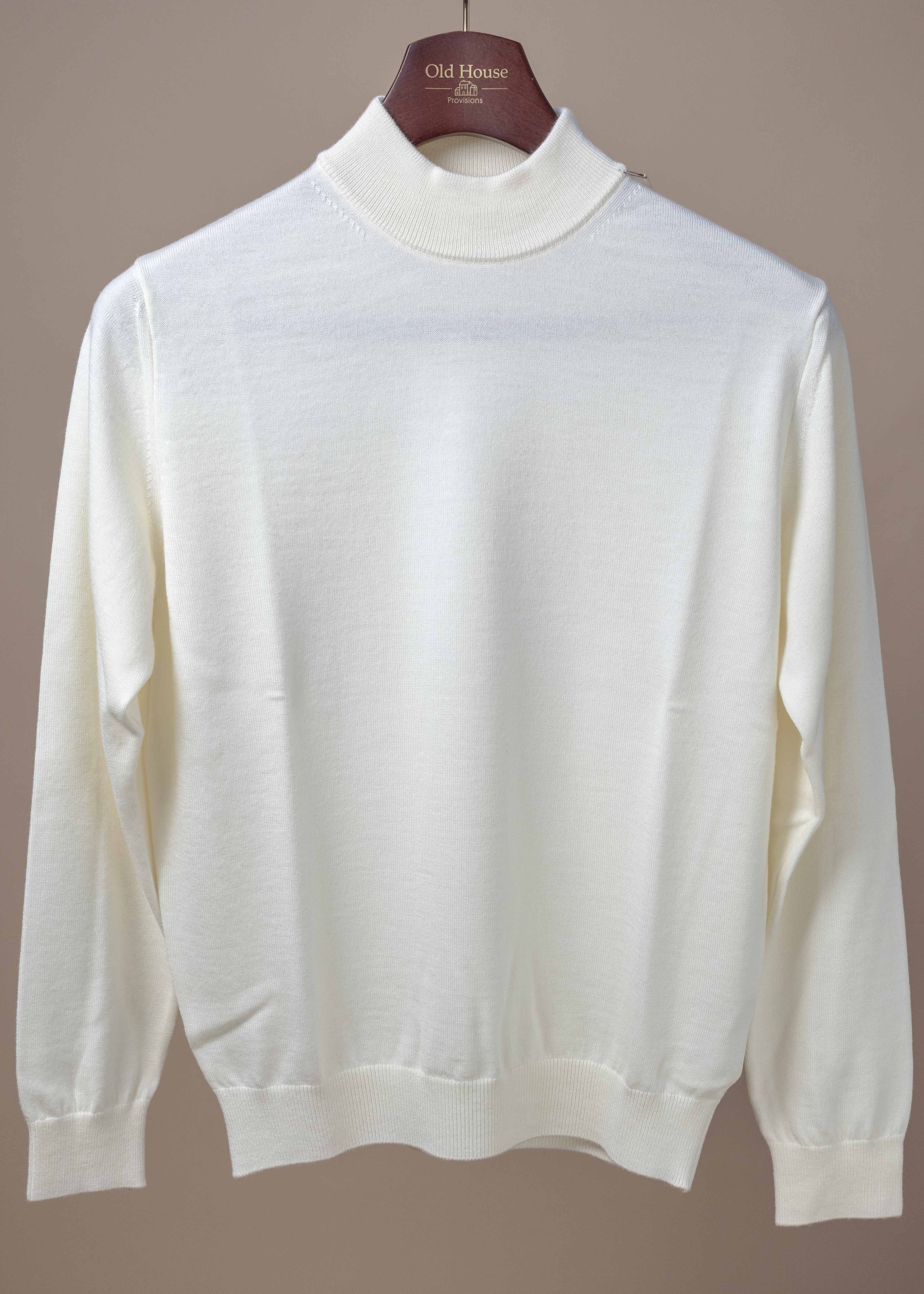 Mockneck Wool Sweater - Off-White