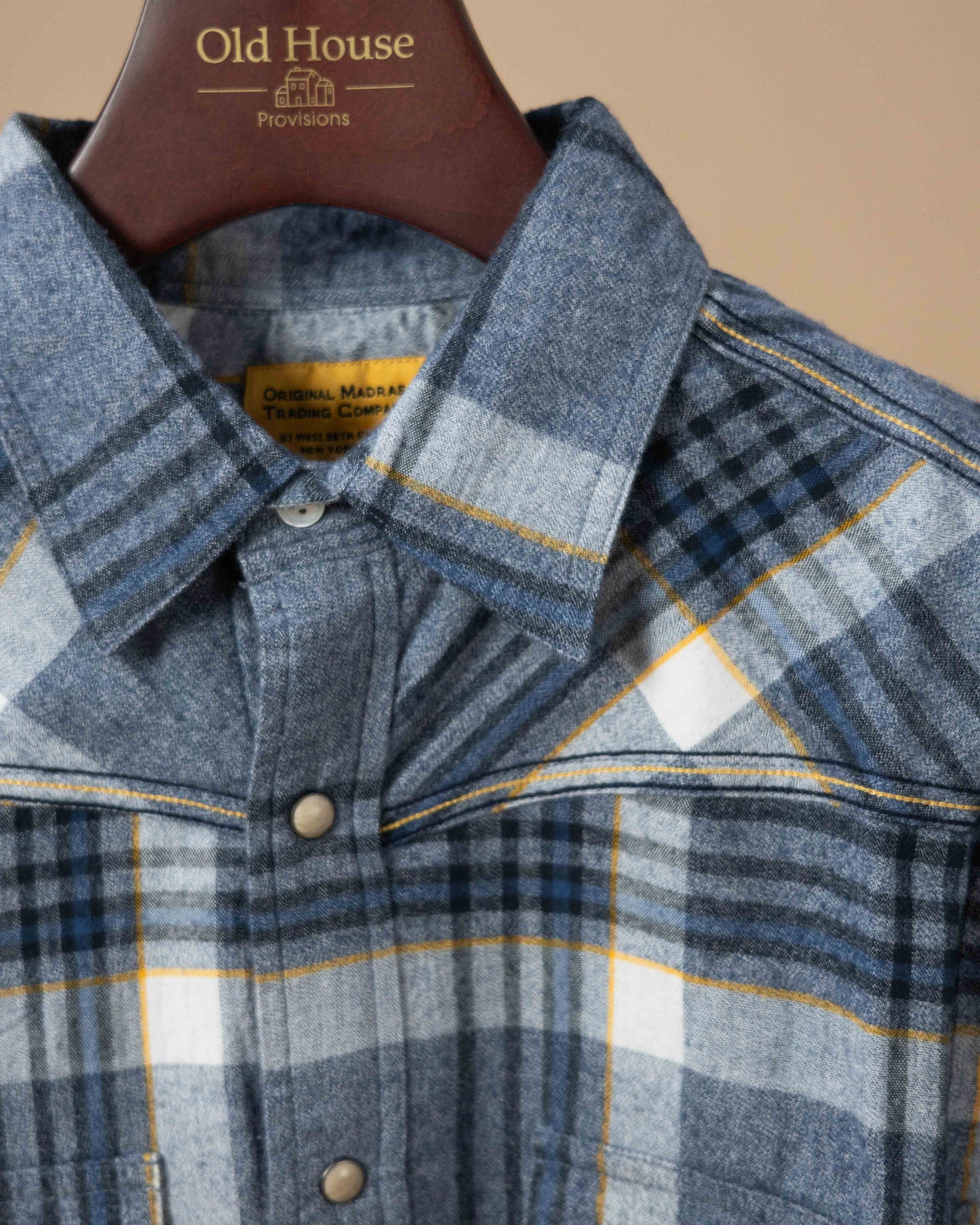Western Shirt - Blue Brushed Madras