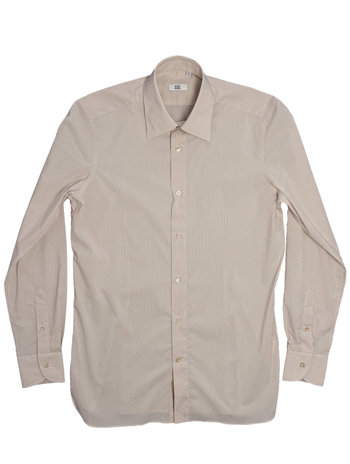 Cotton Camel Hair Stripe Shirt - Camel