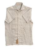 Linen Resort Shirt - Light Brown