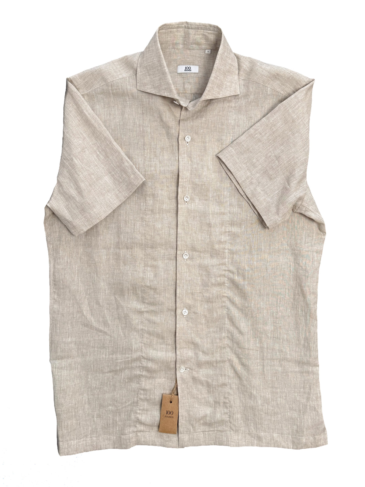 Linen Resort Shirt - Light Brown