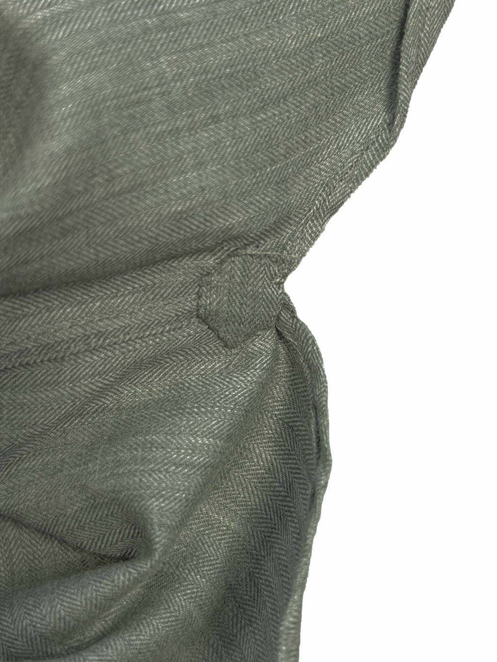 Micro Herringbone Shirt - Sage Green