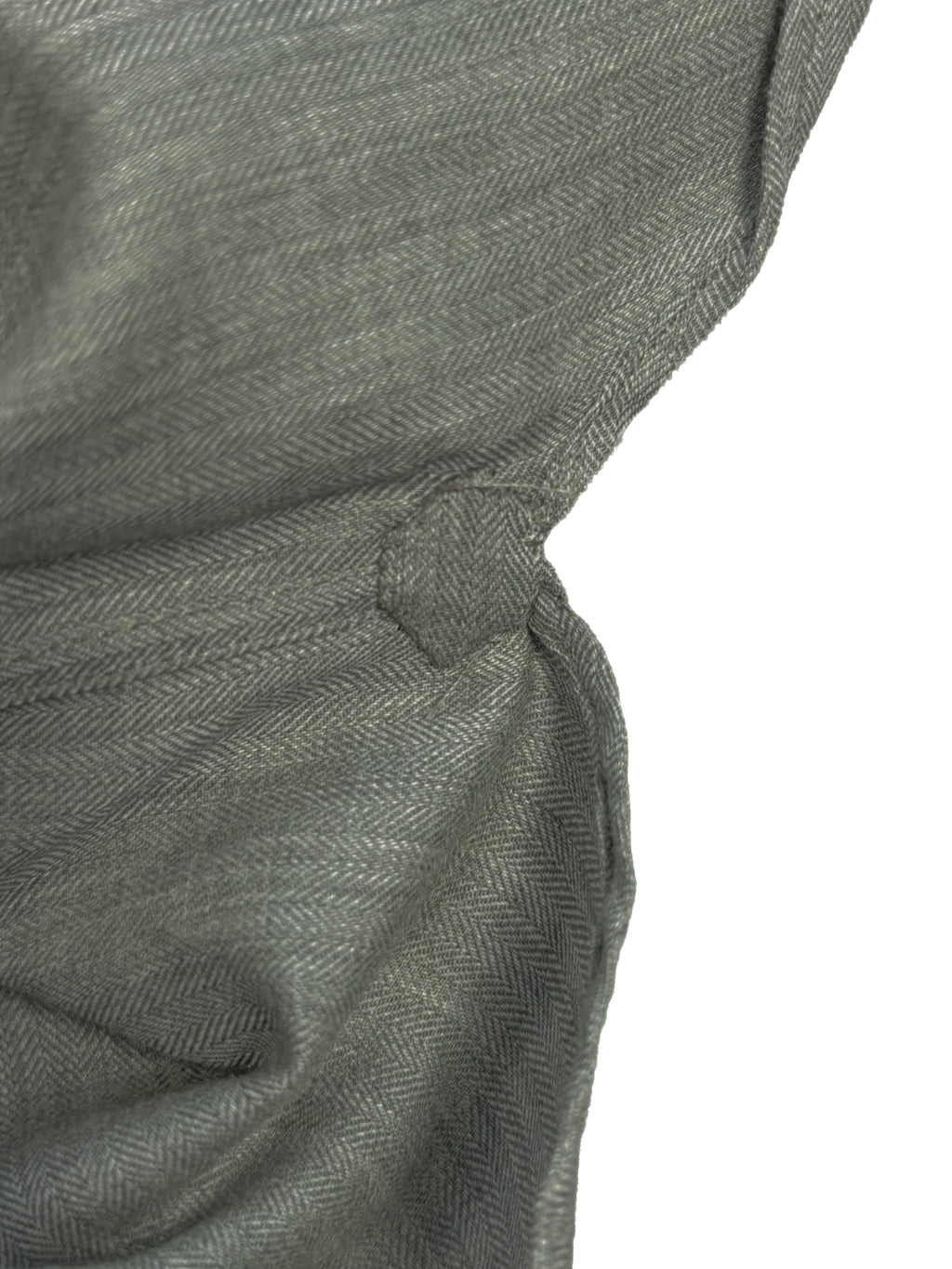 Micro Herringbone Shirt - Sage Green