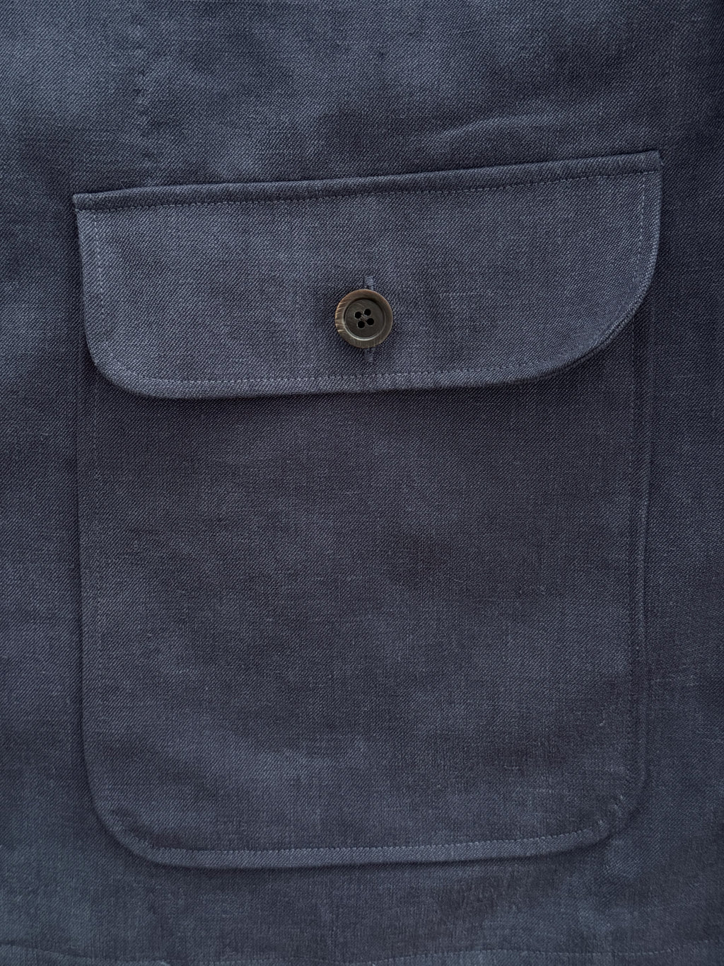 Solbiati Art du Lin Mandarin Collar Jacket - Blue