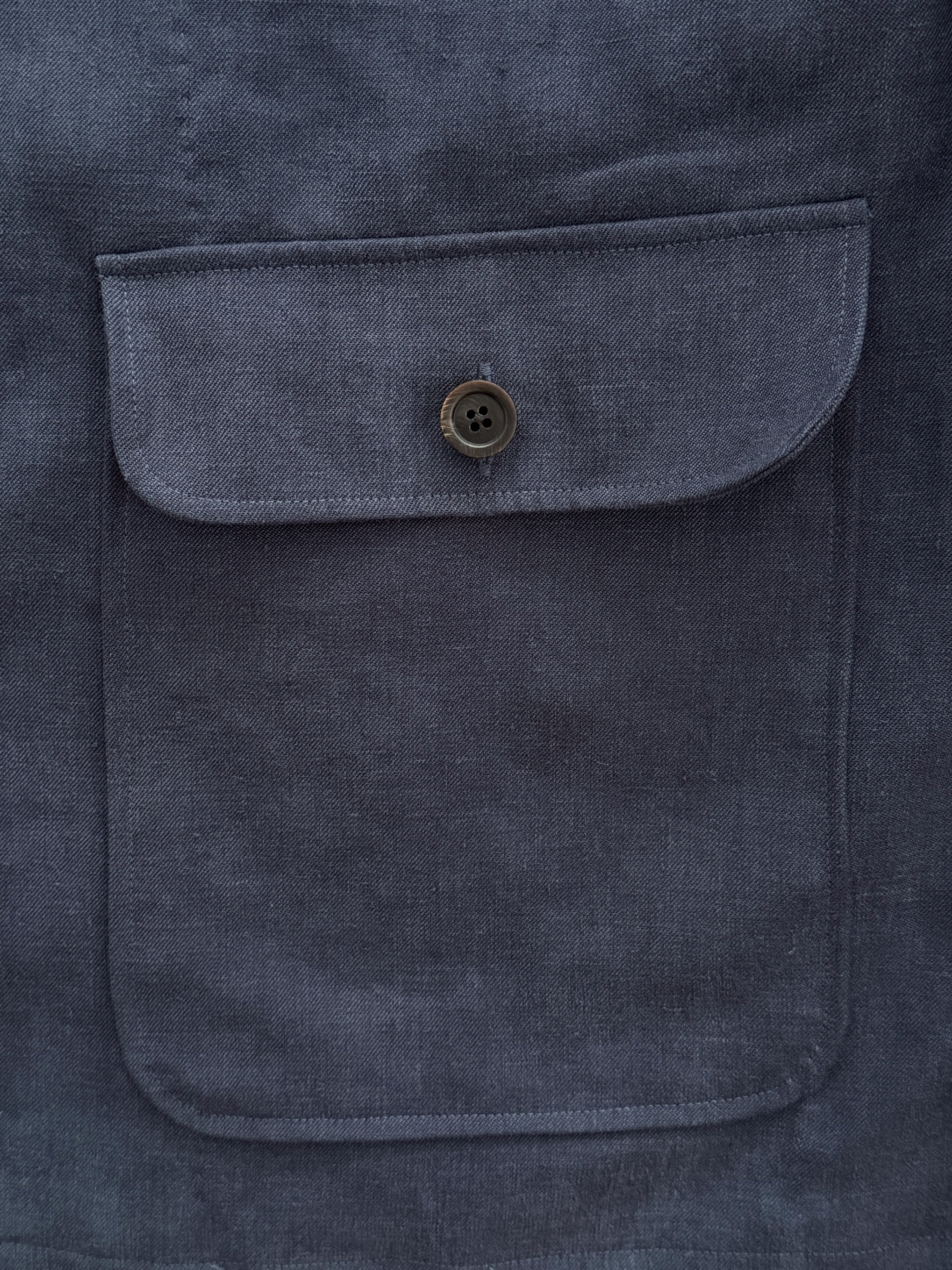 Solbiati Art du Lin Mandarin Collar Jacket - Blue