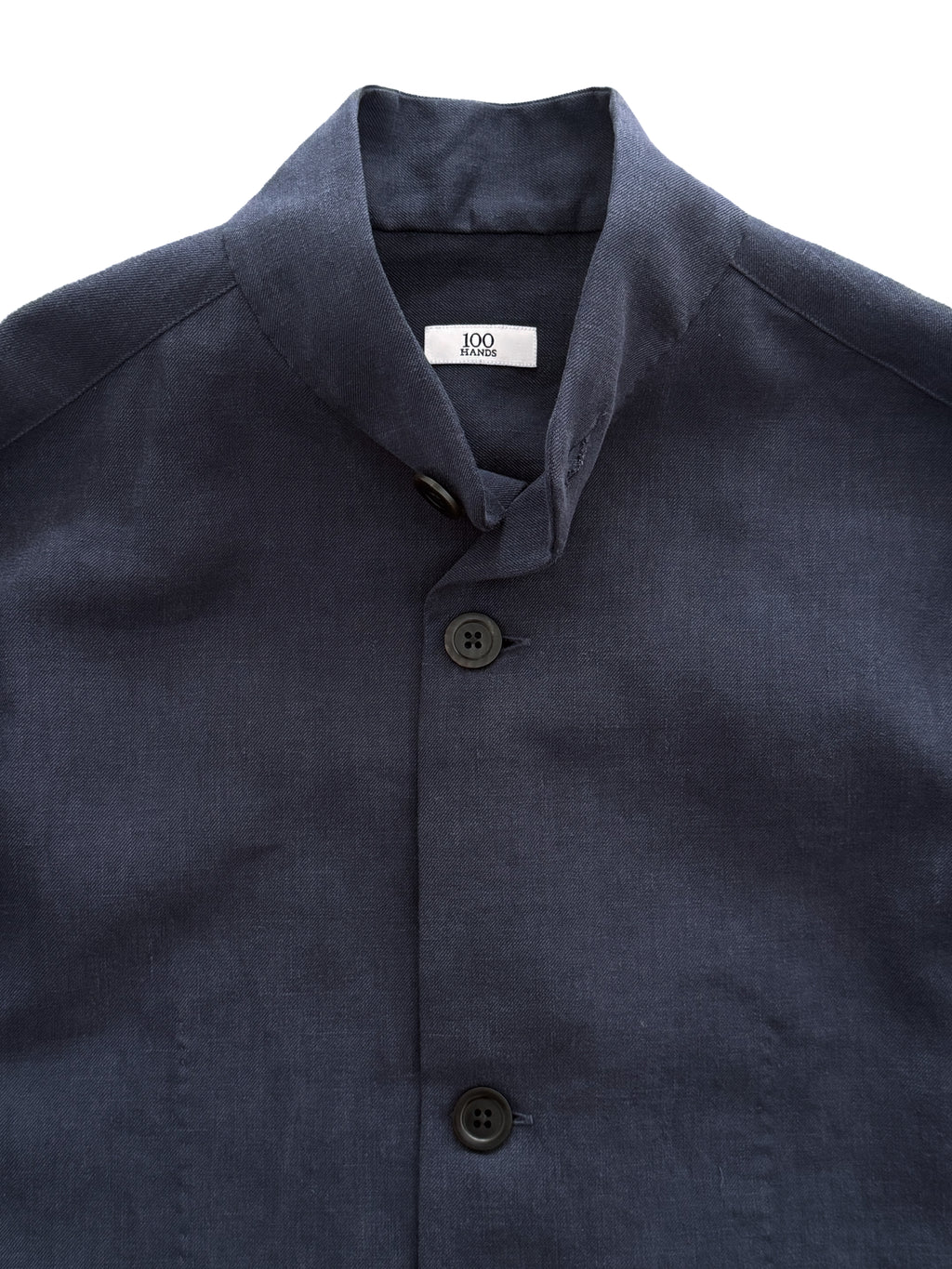 Solbiati Art du Lin Mandarin Collar Jacket - Blue