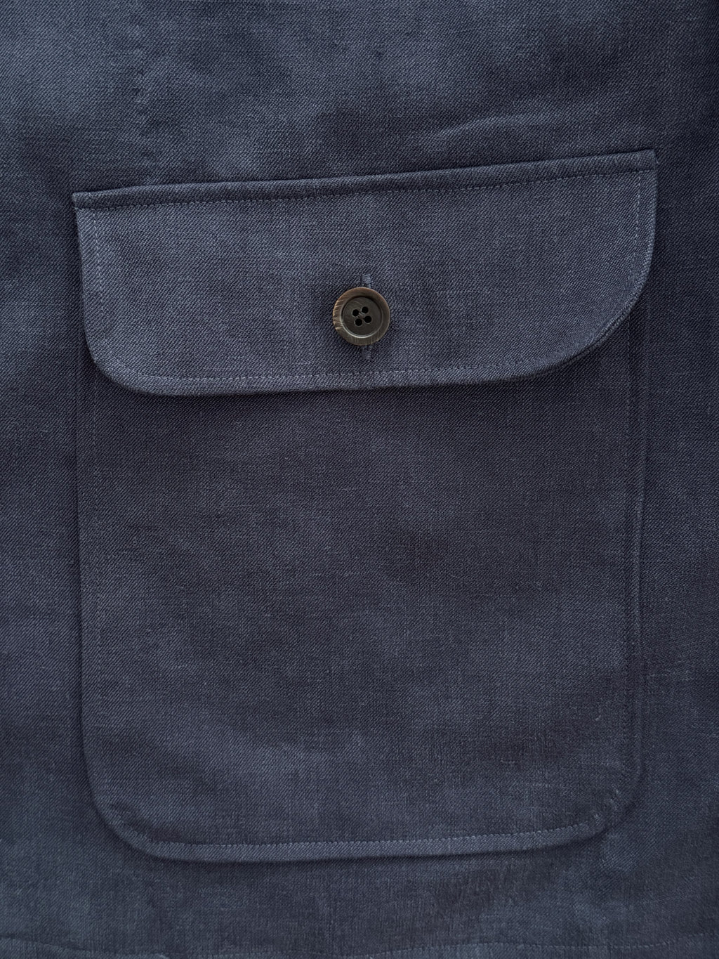 Solbiati Art du Lin Mandarin Collar Jacket - Blue