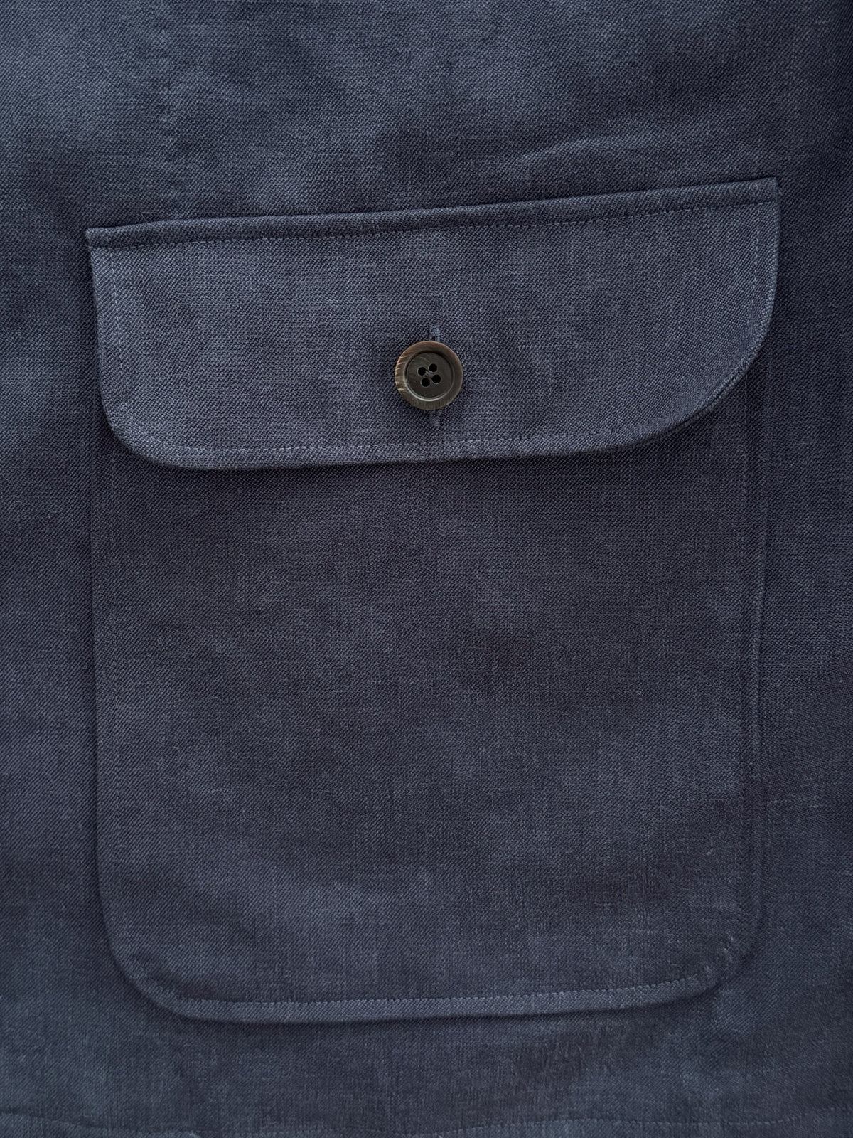 Solbiati Art du Lin Mandarin Collar Jacket - Blue