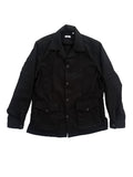 100Hands Traveller Jacket in Black Camel, front view with tailored fit and button closure