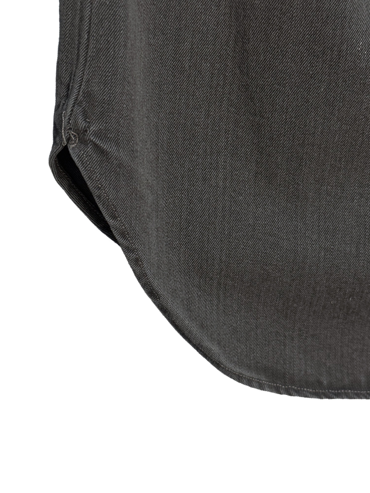 100Hands gray denim Western shirt with pointed collar and button front
