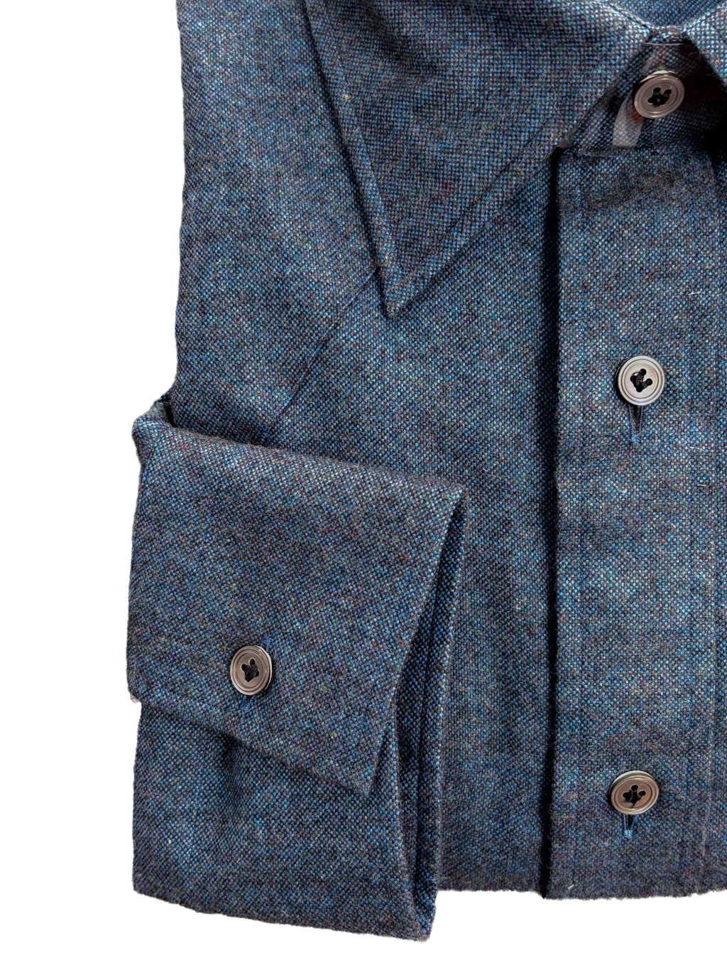 Brushed Oxford Western Shirt - Blue
