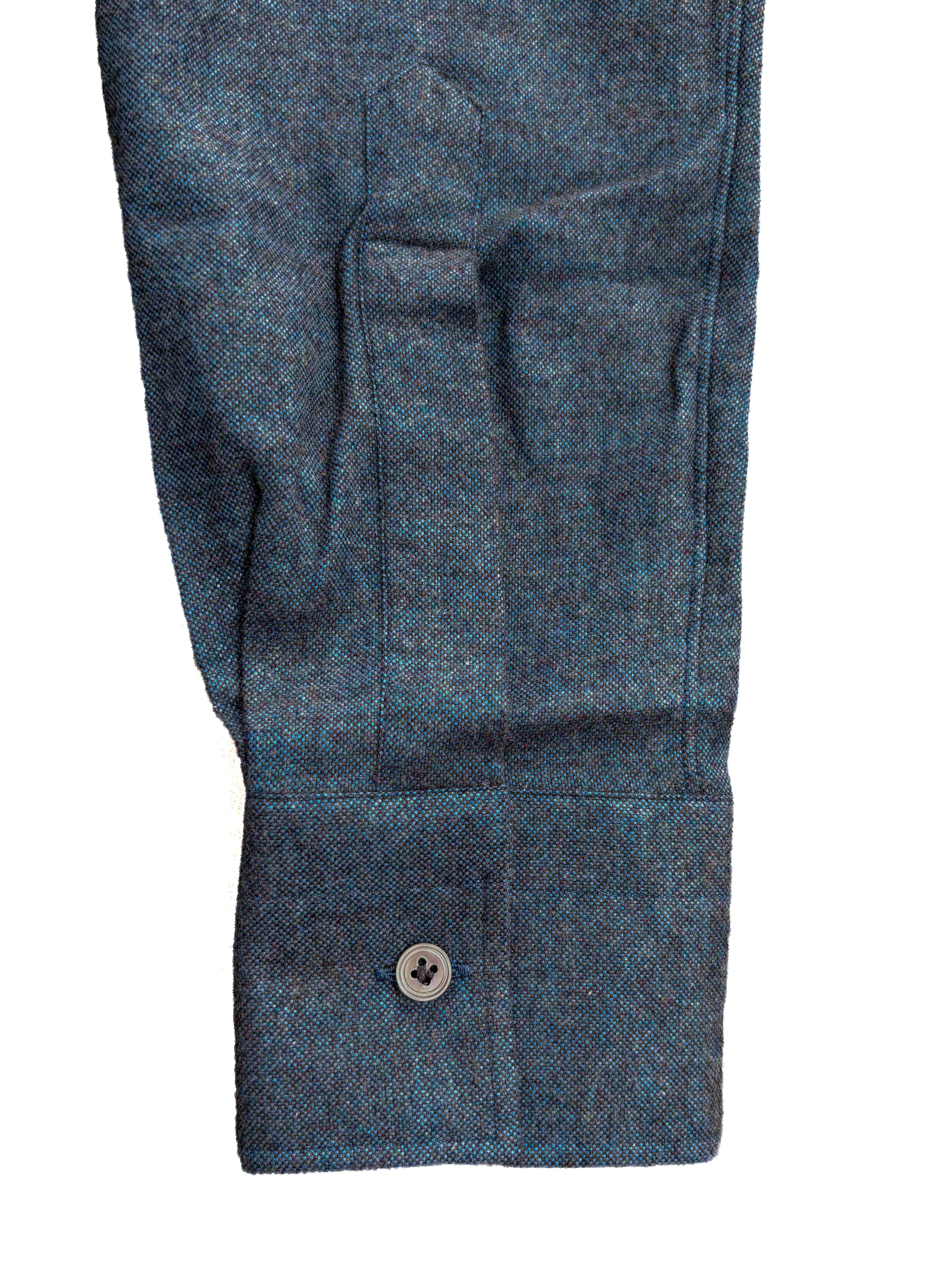 Brushed Oxford Western Shirt - Blue