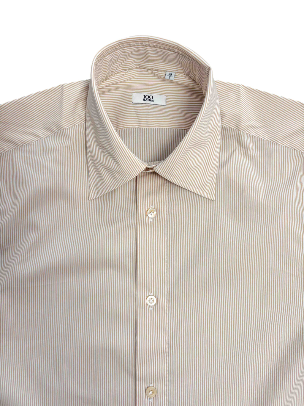 Cotton Camel Hair Stripe Shirt - Camel