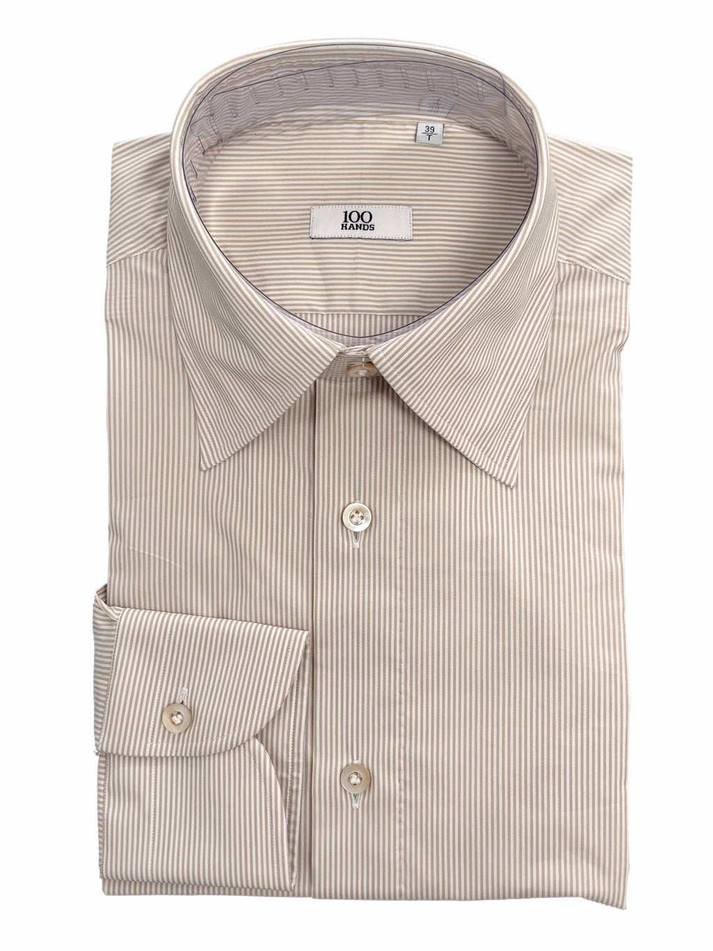 Cotton Camel Hair Stripe Shirt - Camel