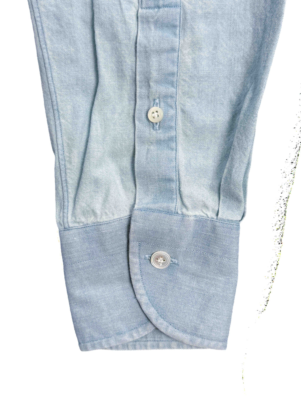 One Piece Collar Japanese Selvedge Chambray Shirt - Ice Wash