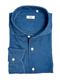 One Piece Collar Japanese Selvedge Chambray Shirt - Indigo