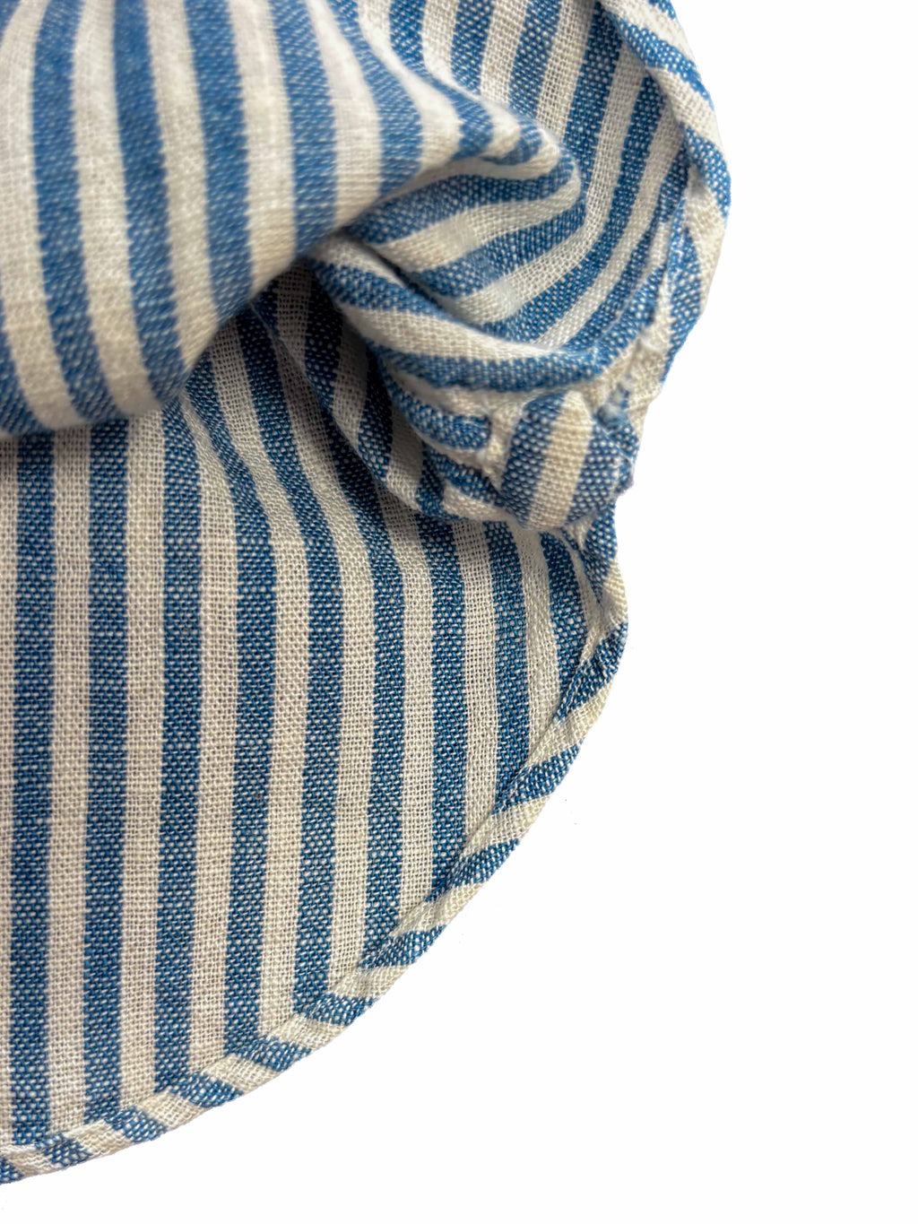 Japanese Vintage Denim Button Down Shirt - Blue Stripe