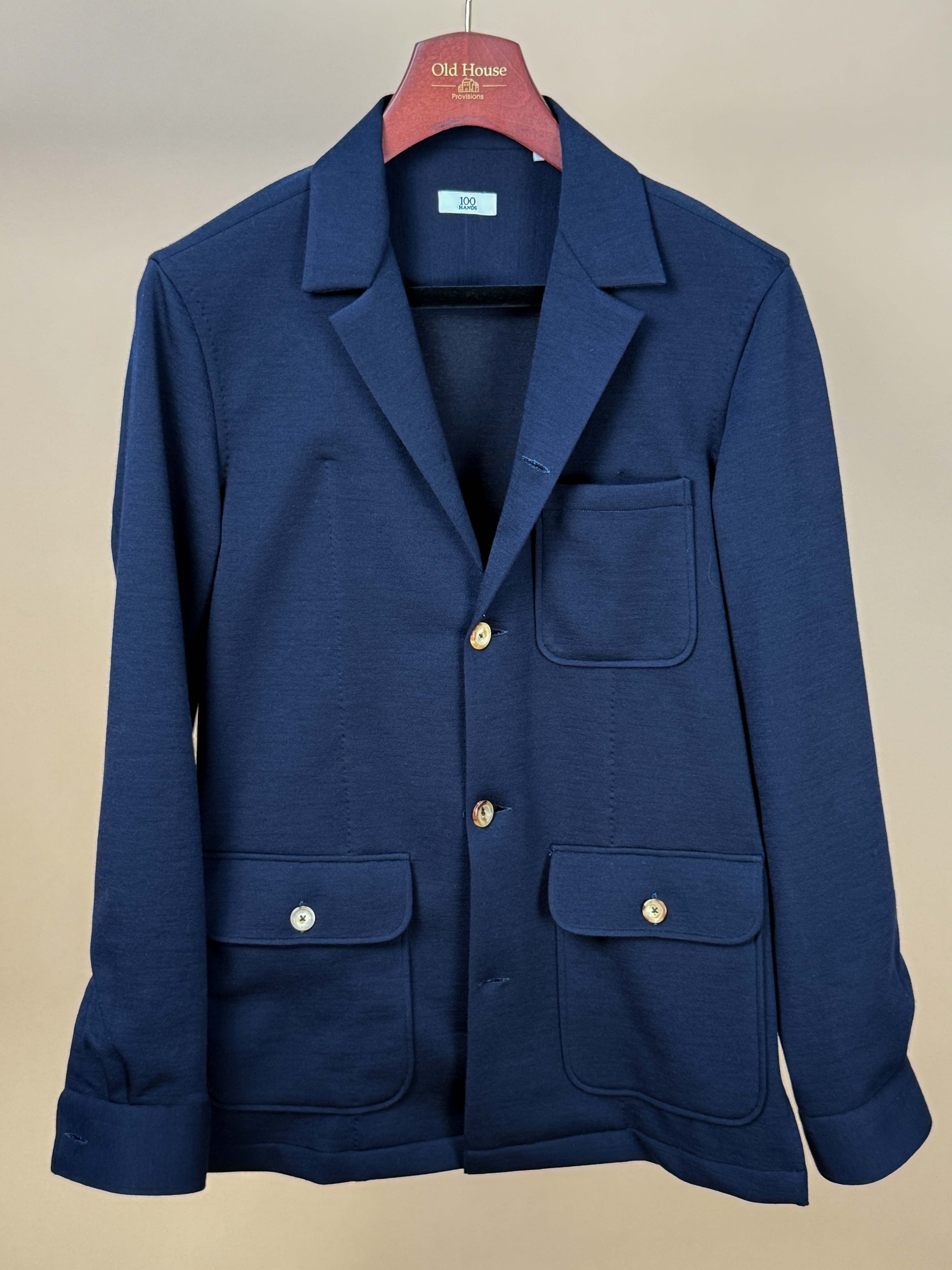 Loro Piana Wool Jersey Safari Jacket - Navy