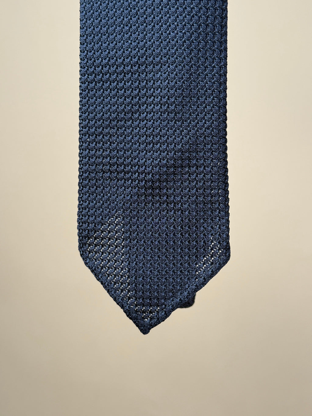 Navy Grenadine tie by Paolo Albizzati, stylish accessories for formal wear, featuring textured woven fabric and classic design.