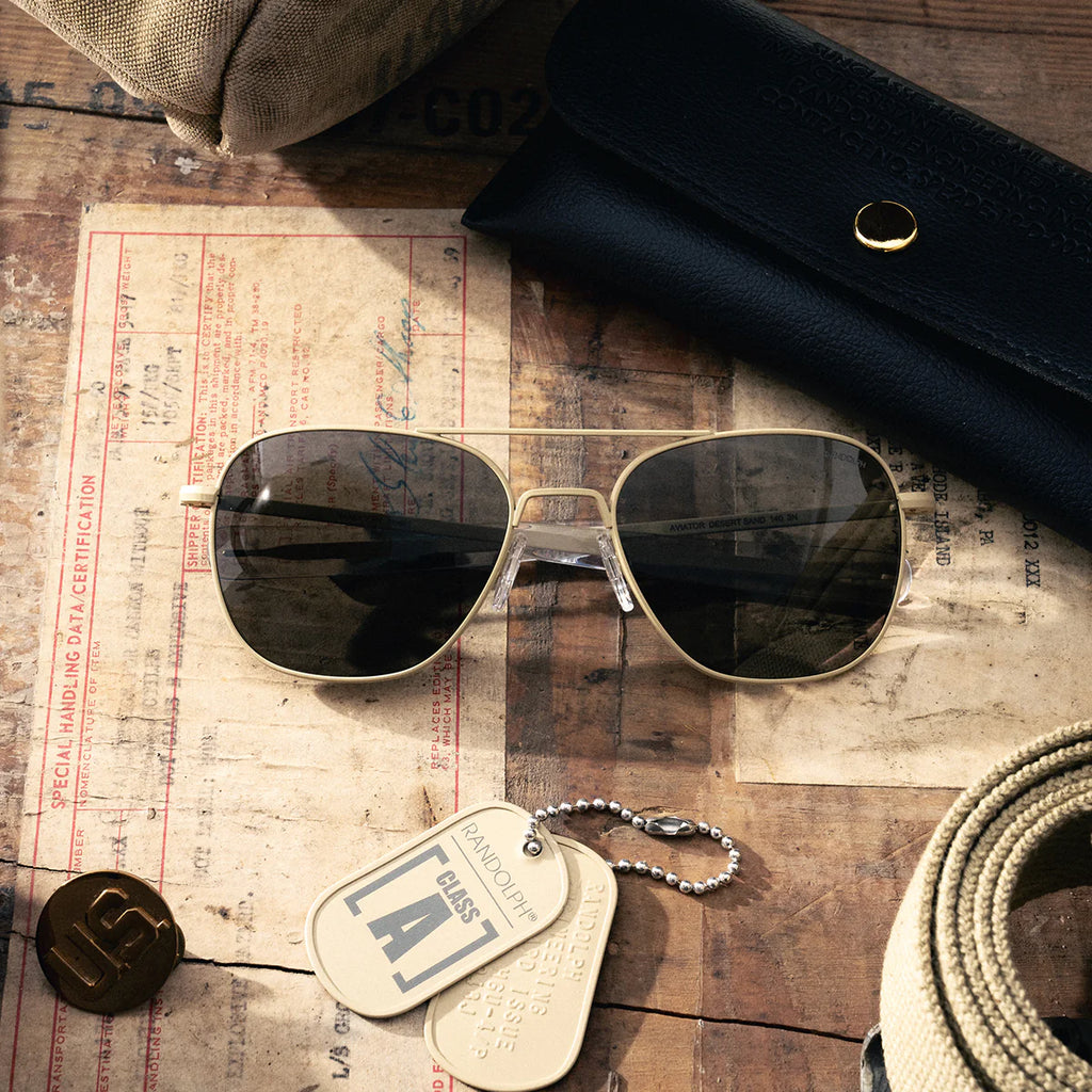 Class A Aviator - Desert Sand & American Gray Glass