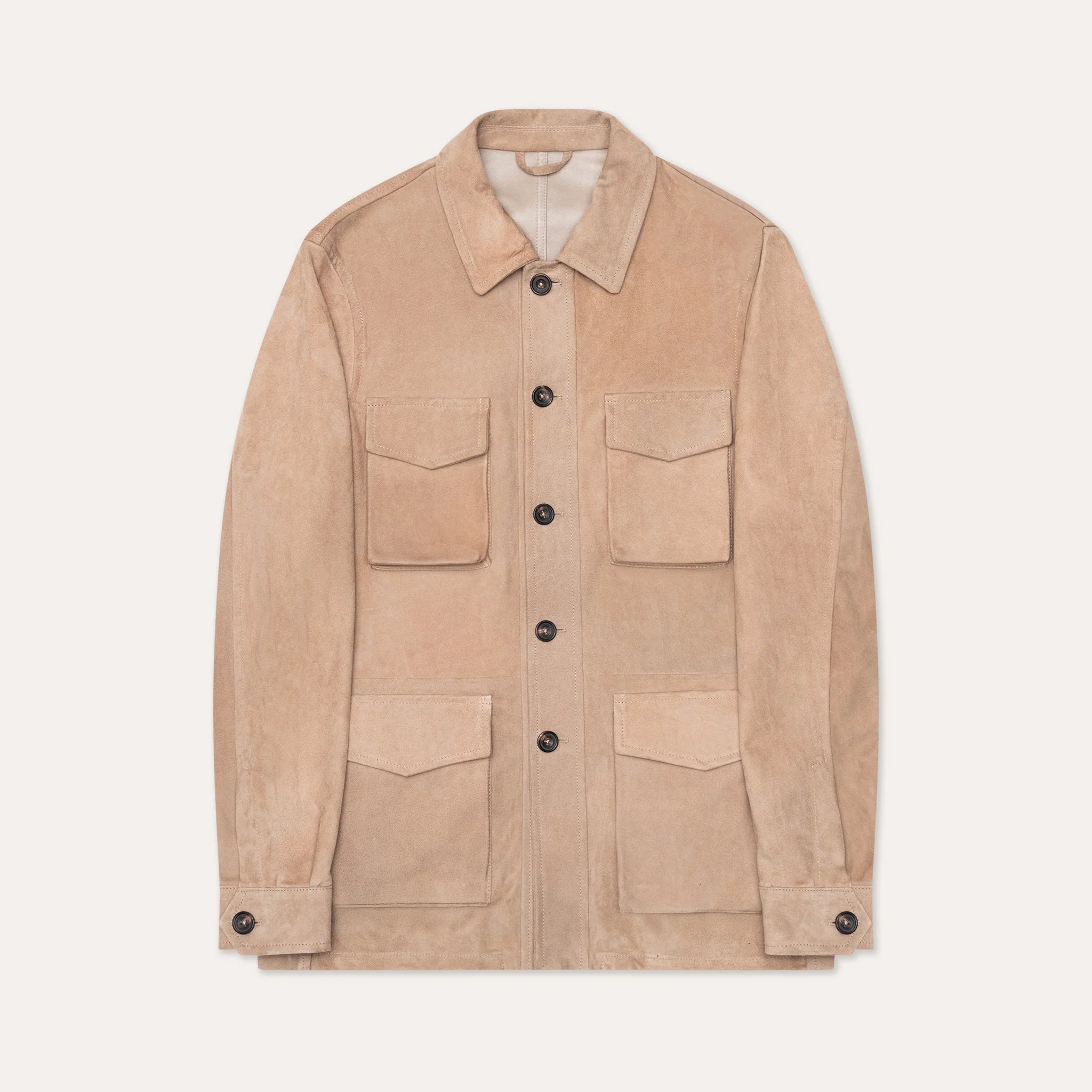 Safari Jacket - Tan Suede