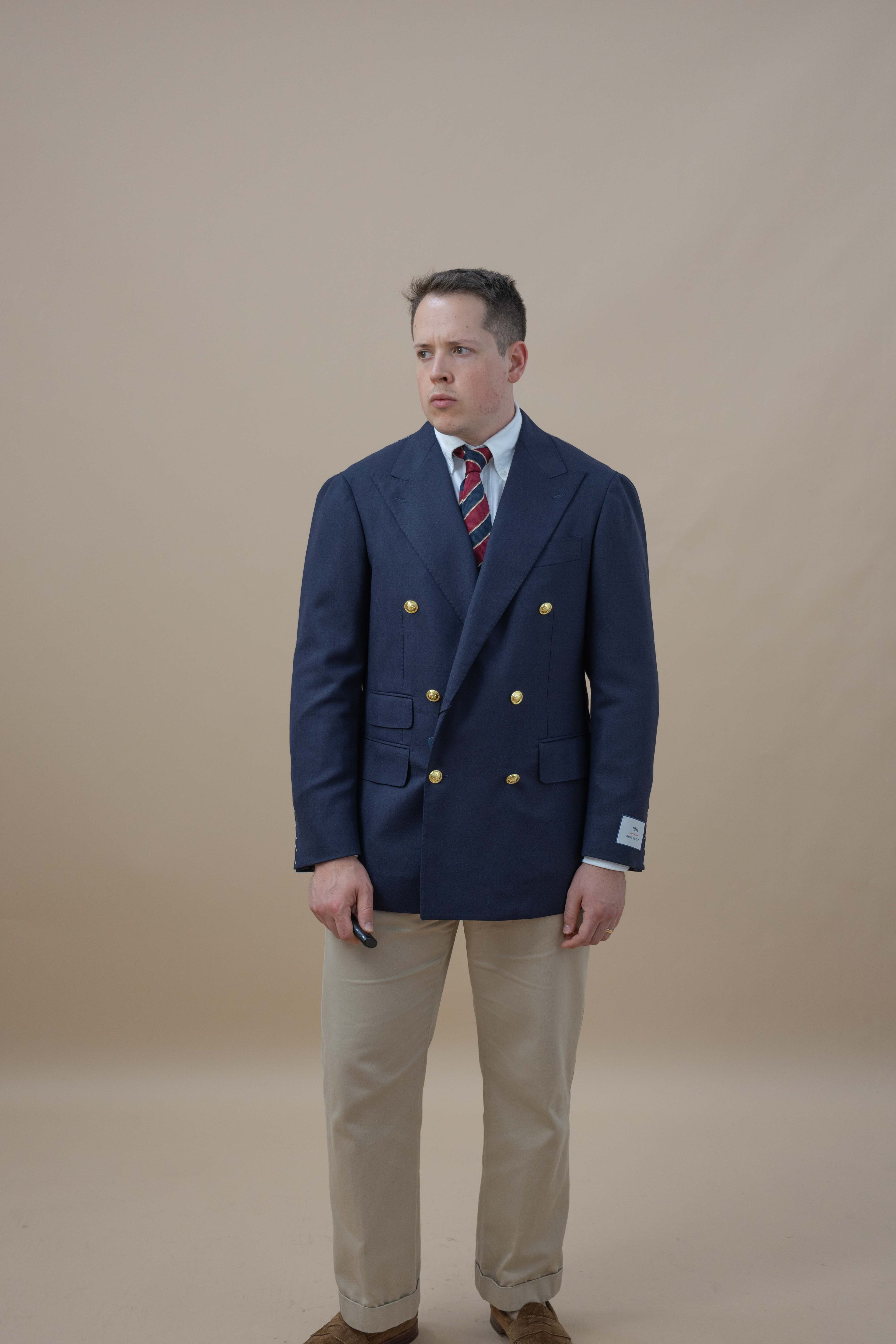 1954 Collection Double Breasted Navy Blazer