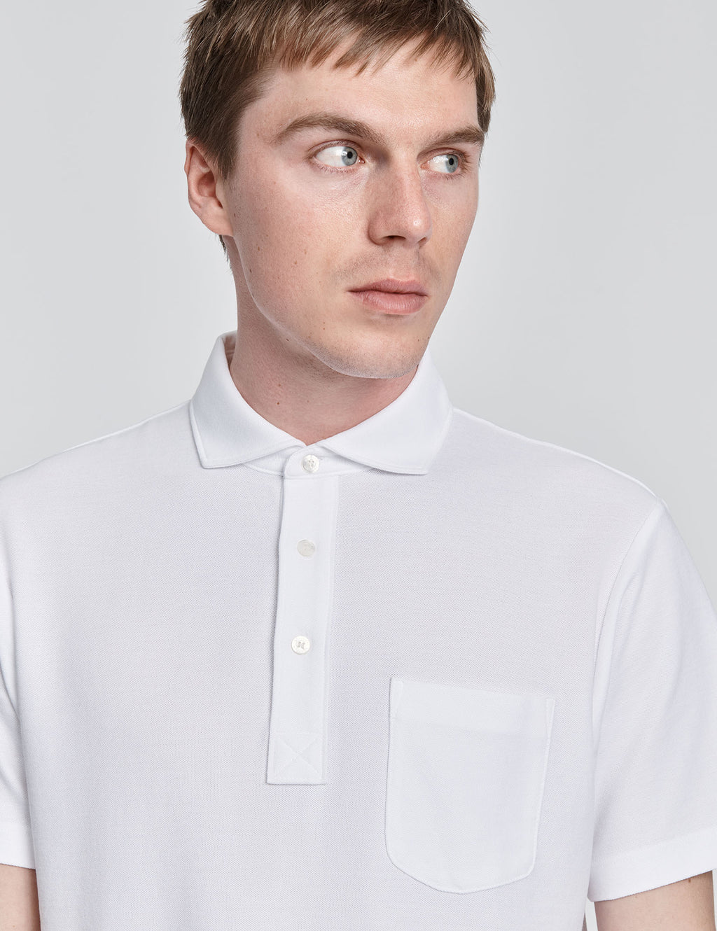 Pique Spread Collar Polo