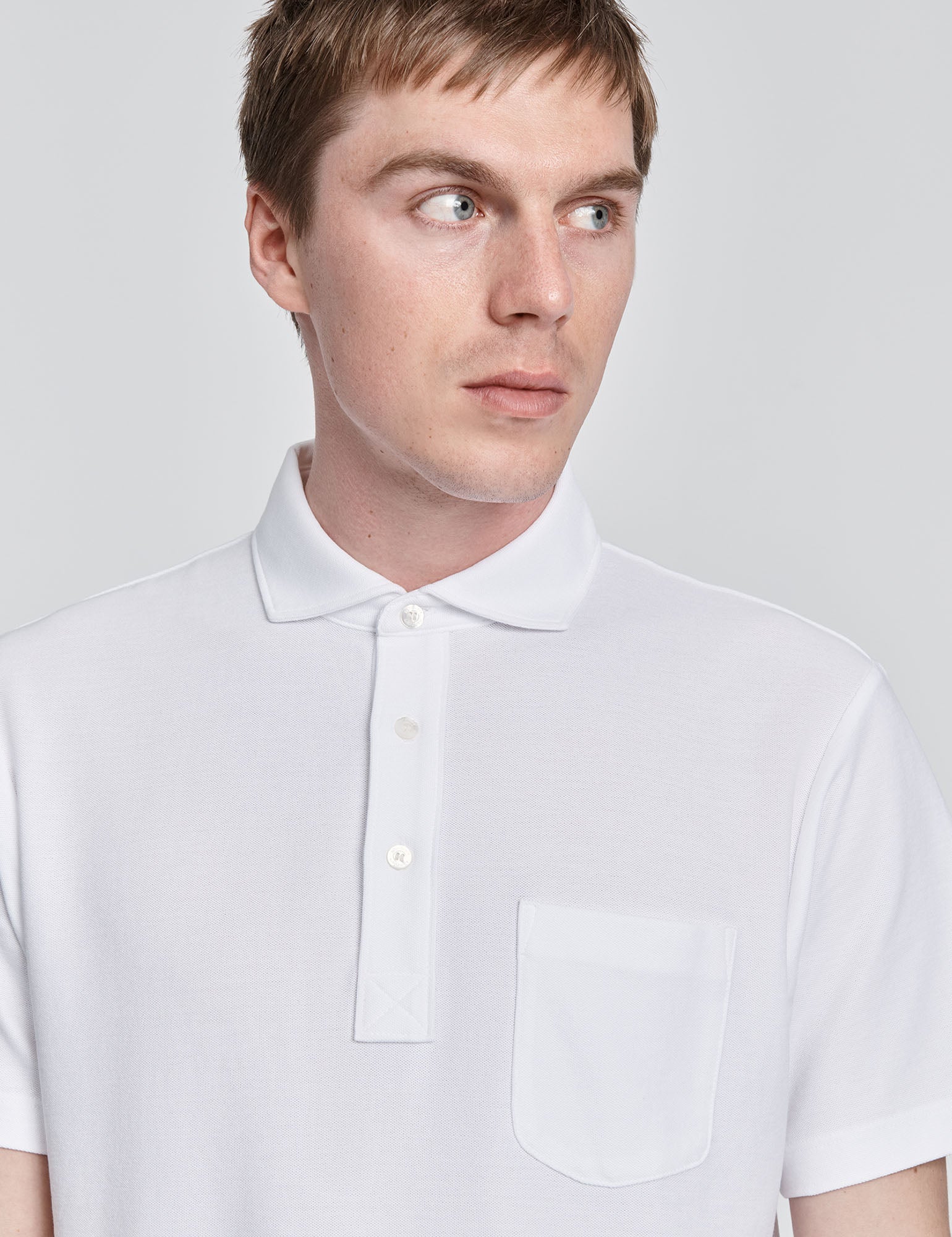 Pique Spread Collar Polo