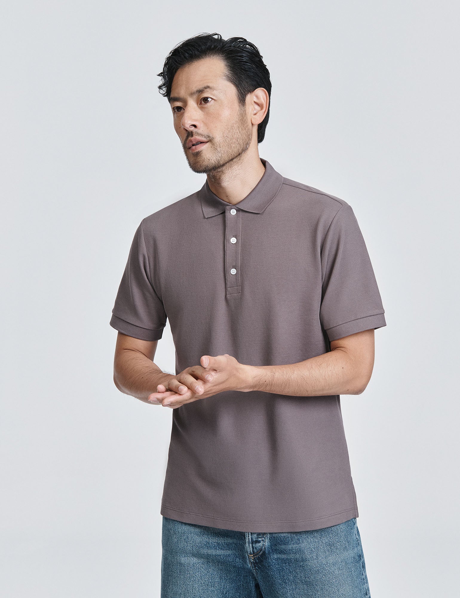 Pique Polo - Midnight Plum
