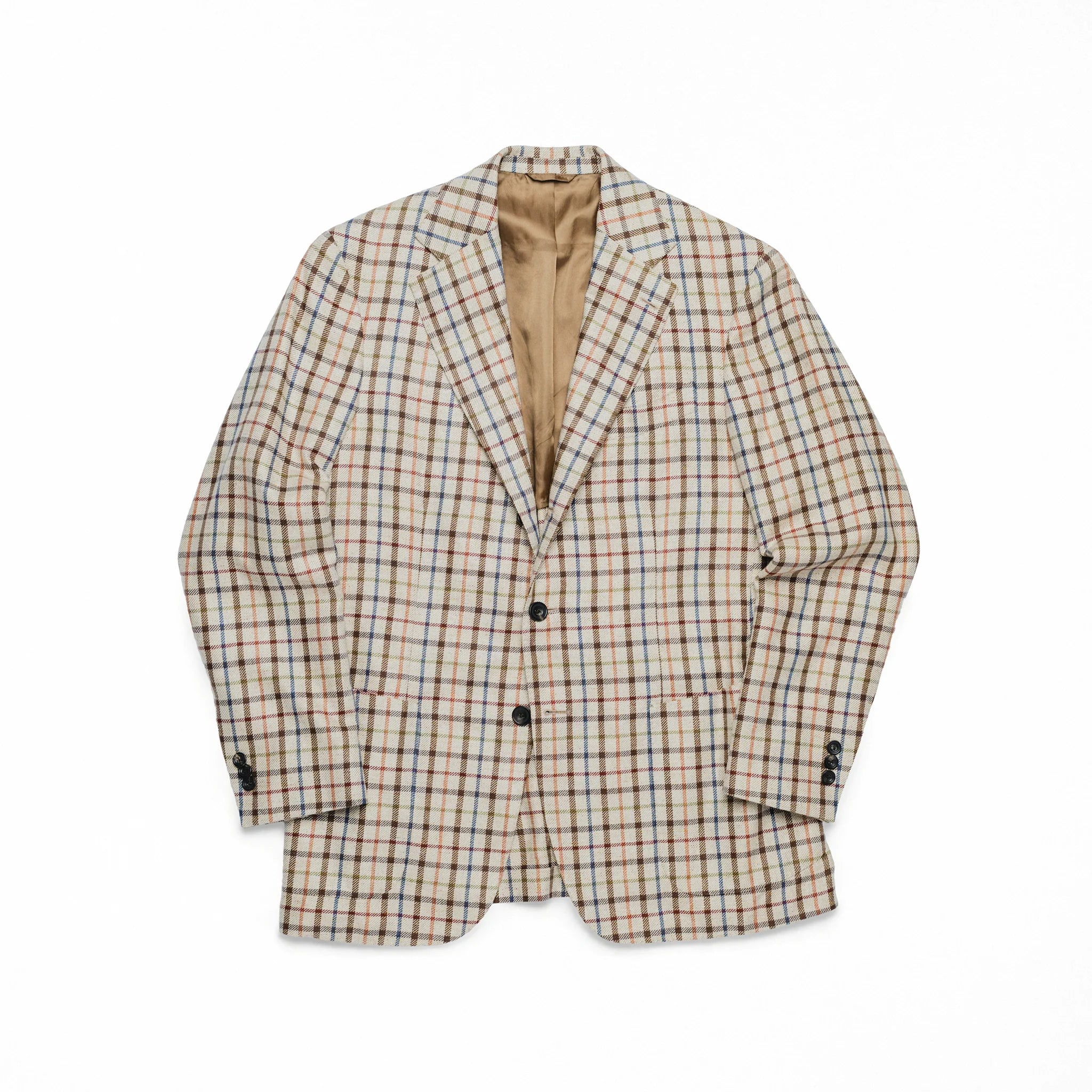 Silk Waverly Jacket in Deco Check by J.Mueser, showcasing a stylish tailored jacket with a silk fabric and decorative check pattern.