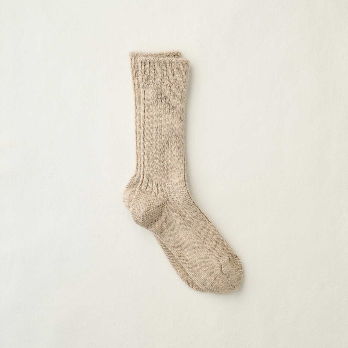 Alpaca Linen Ribbed Socks