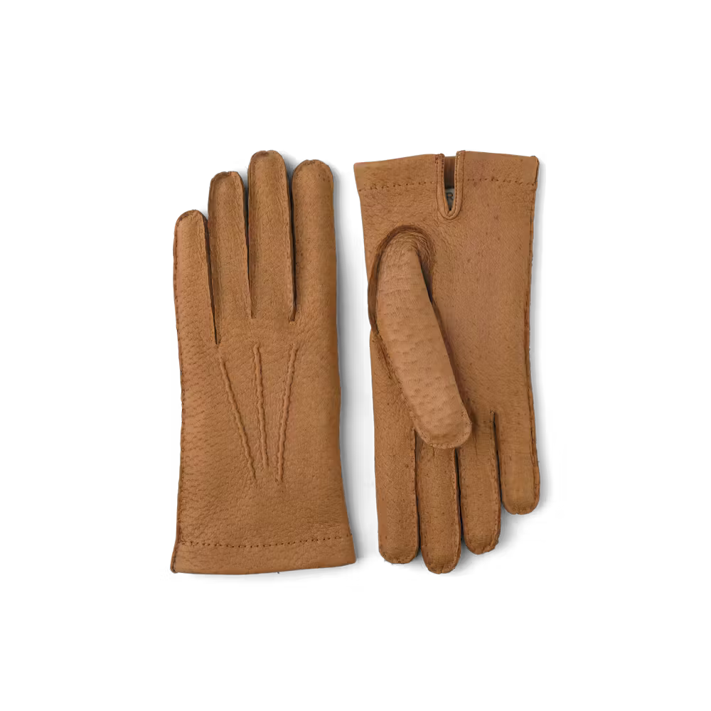 Peccary Handsewn Unlined Gloves - Cork