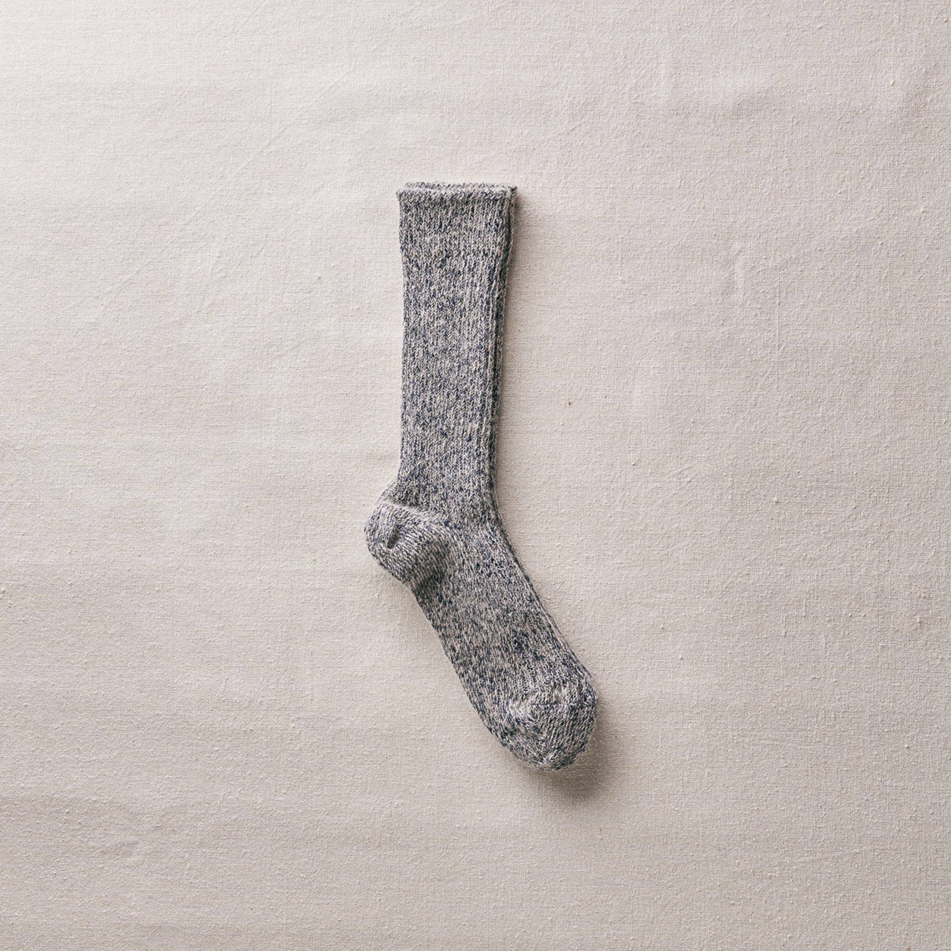 Alpaca Linen Ribbed Socks