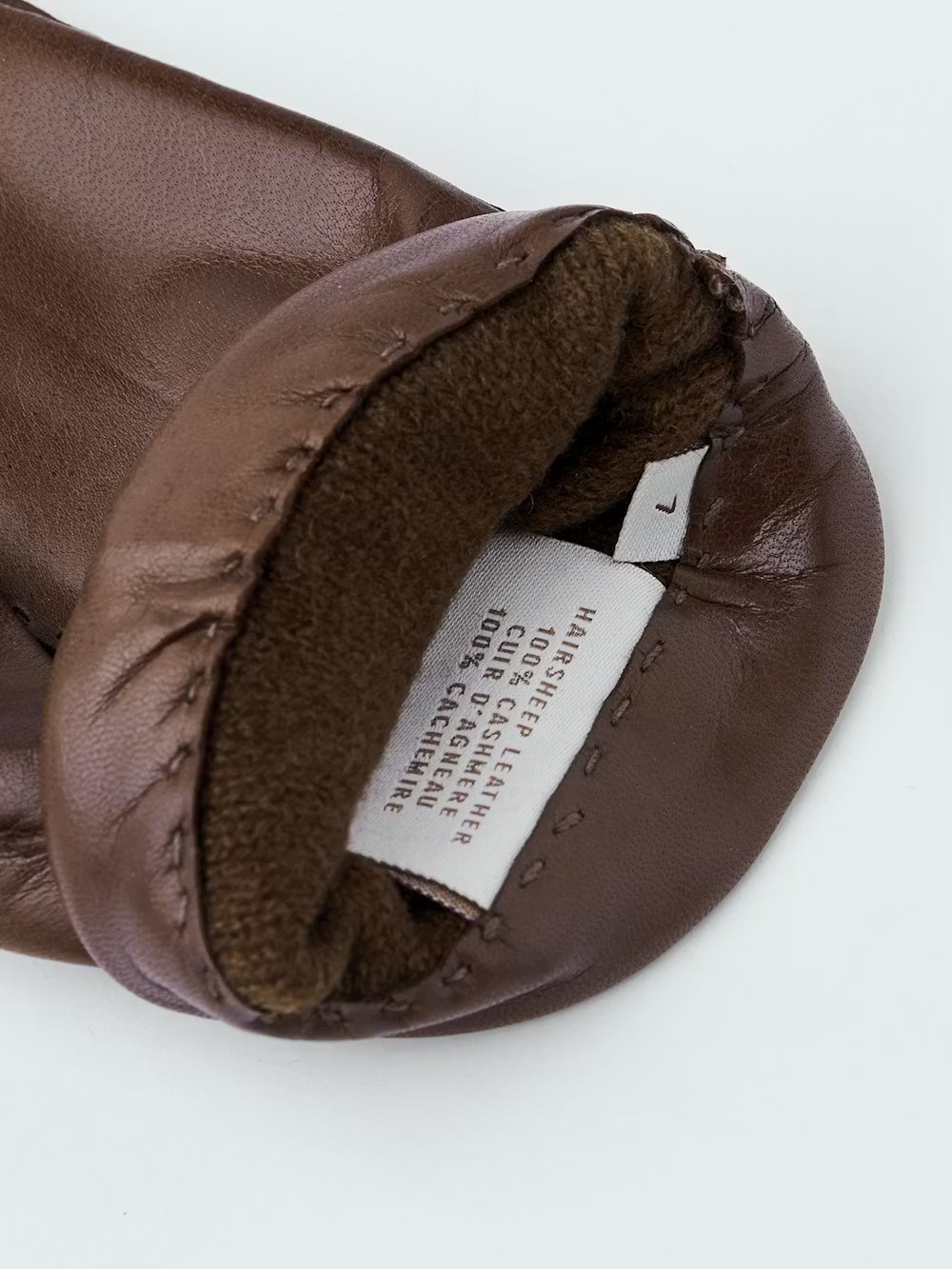 Hairsheep Handsewn Cashmere Lined Gloves - Chestnut