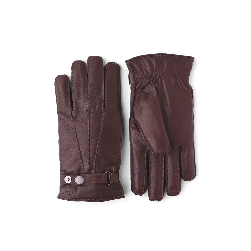 Jake Italian Lamb Nappa Lined Gloves - Chestnut