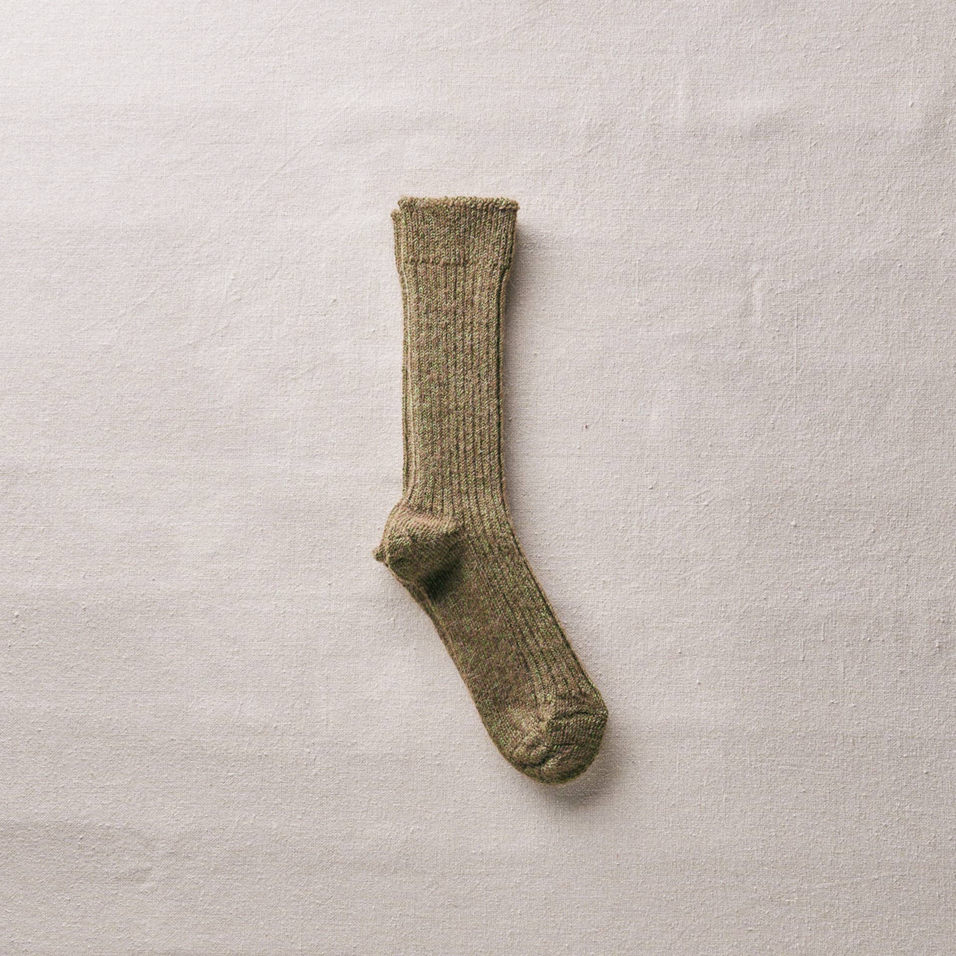 Alpaca Linen Ribbed Socks