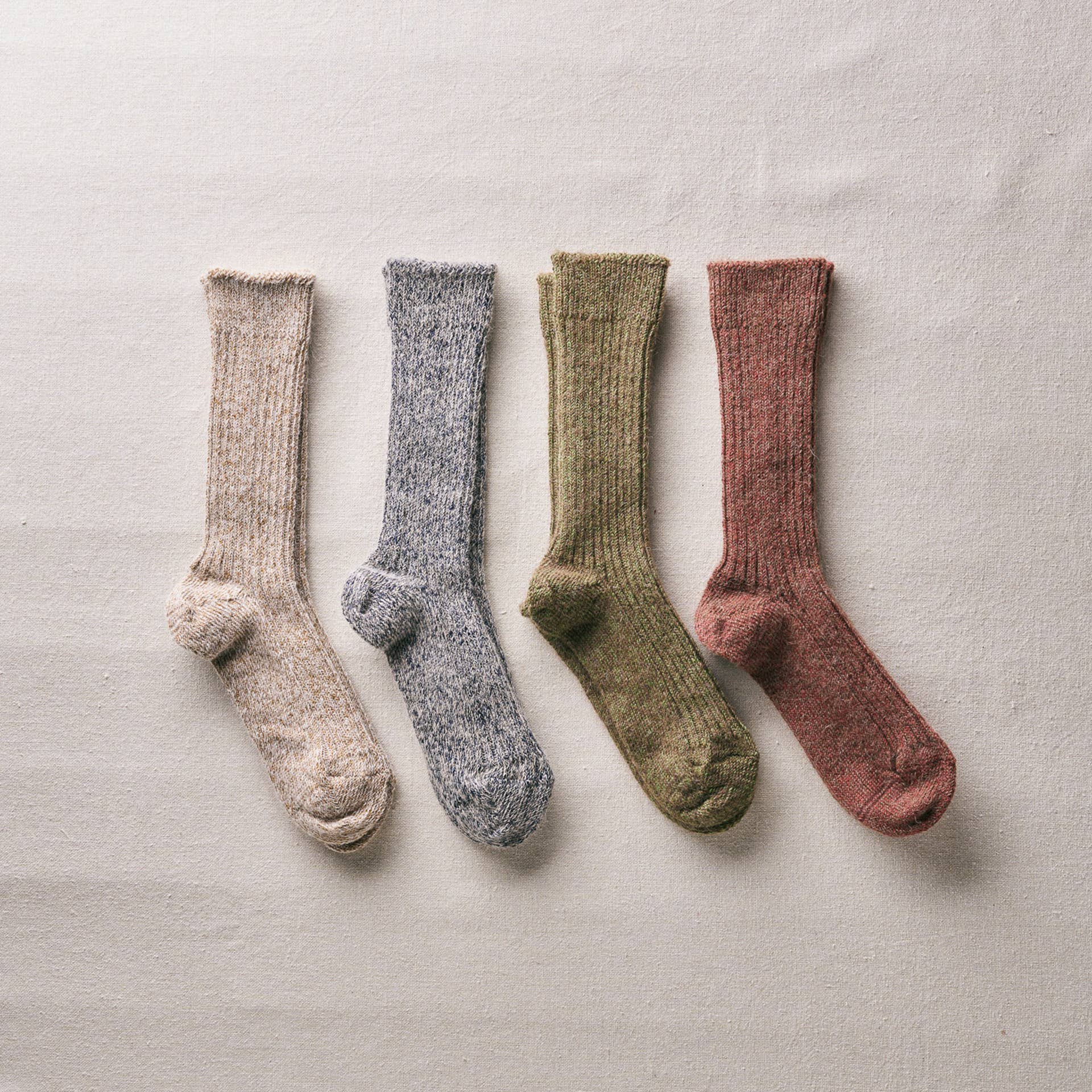Alpaca Linen Ribbed Socks