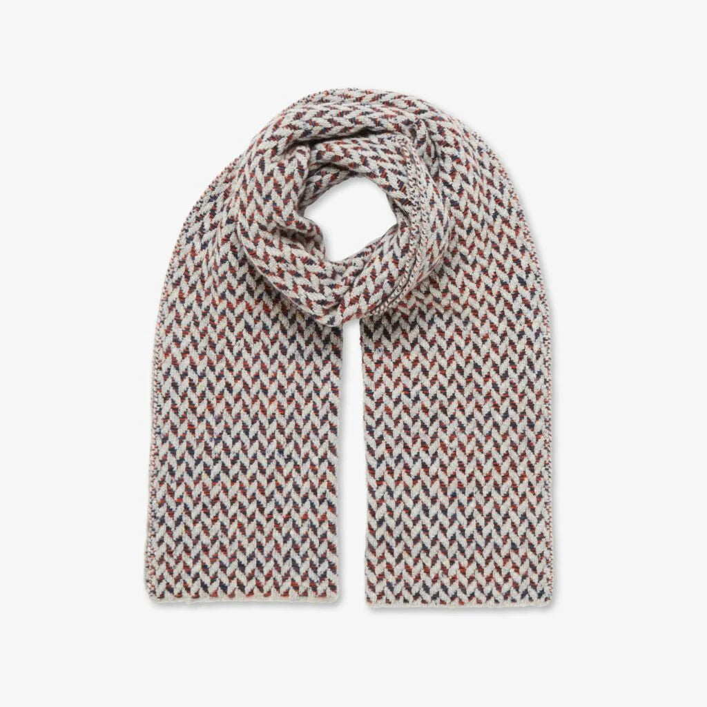 Cashmere Fíodóir Scarf - Gray/Orange