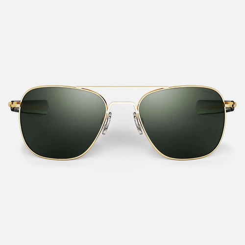 Randolph USA aviator accessory with 23K gold accents and AGX glass, featuring sleek design and high-quality craftsmanship.