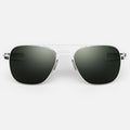 Randolph USA Aviator accessory in 23K white gold with AGX glass, featuring a sleek, polished metal design and elegant craftsmanship.