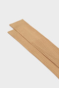 Beige Cesare 100% cotton ribbed knit socks by Bresciani, showcasing soft fabric and ribbed texture for comfortable wear.