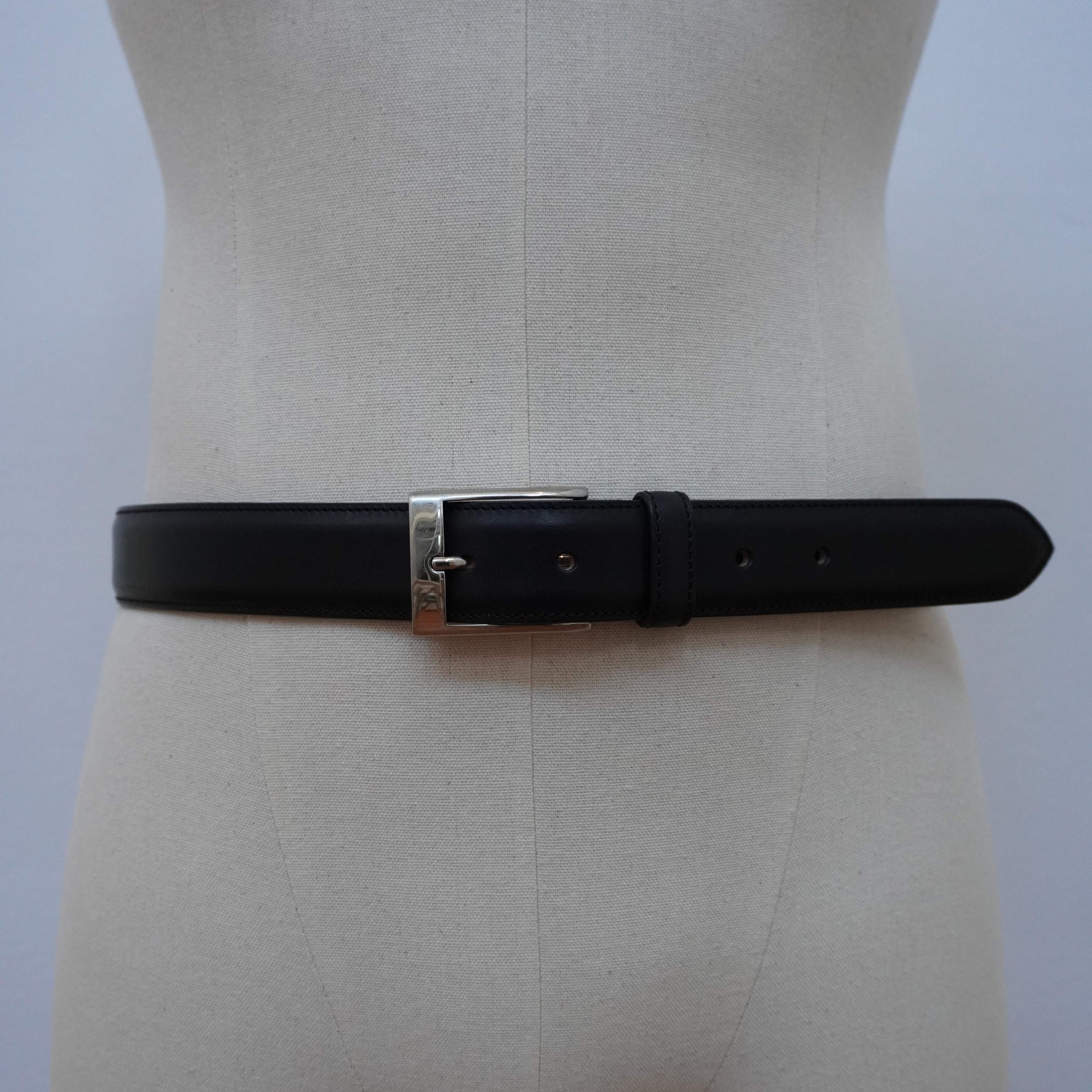 Calfskin Belt - Black, 35mm