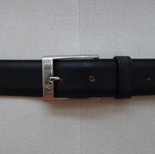 Calfskin Belt - Black, 35mm