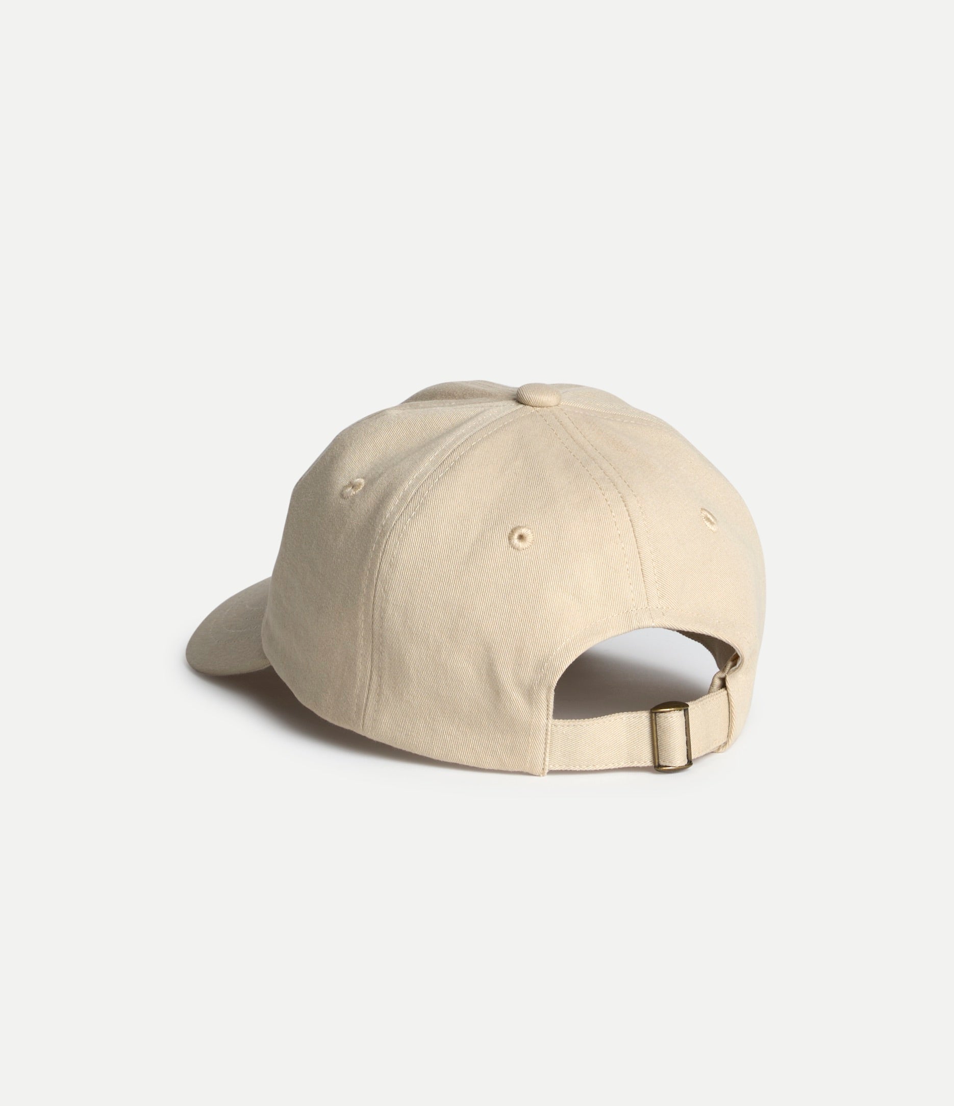 Khaki Swan Logo Cotton Twill Cap by Merz b Schwanen, stylish accessories with a branded embroidered logo and curved brim.