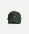 Forest green Merz b Schwanen Swan Logo Corduroy Cap, stylish accessories with a classic design and embroidered logo.